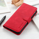 For Samsung Galaxy A32 4G KHAZNEH Retro Texture PU + TPU Horizontal Flip Leather Case with Holder & Card Slots & Wallet(Red)