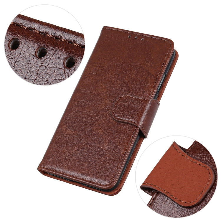 For HTC Desire 21 Pro 5G Nappa Texture Horizontal Flip Leather Case with Holder & Card Slots & Wallet(Brown)
