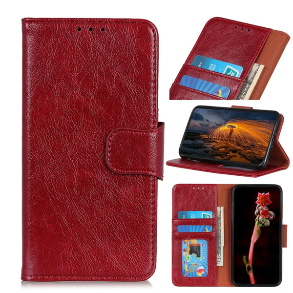 For HTC Desire 21 Pro 5G Nappa Texture Horizontal Flip Leather Case with Holder & Card Slots & Wallet(Red)