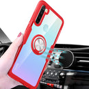 For Xiaomi Redmi Note 8 Shockproof TPU + Acrylic Protective Case with Metal Ring Holder(Red)