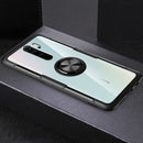 For Xiaomi Redmi Note 8 Pro Shockproof TPU + Acrylic Protective Case with Metal Ring Holder(Black)