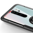 For Xiaomi Redmi Note 8 Pro Shockproof TPU + Acrylic Protective Case with Metal Ring Holder(Black)