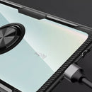 For Xiaomi Redmi Note 8 Pro Shockproof TPU + Acrylic Protective Case with Metal Ring Holder(Black)