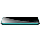For Samsung Galaxy S21 5G Four-corner Shockproof Anti-peeping Magnetic Metal Frame Double-sided Tempered Glass Case(Blue)