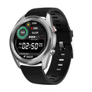 DT91 1.28 inch LTPS LCD Screen IP67 Smart Watch, Support Sleep Monitor / Bluetooth Photograph / Heart Rate Monitor / Blood Pressure Monitoring(Silver Carbon Silicone Strap)