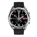 DT91 1.28 inch LTPS LCD Screen IP67 Smart Watch, Support Sleep Monitor / Bluetooth Photograph / Heart Rate Monitor / Blood Pressure Monitoring(Silver Carbon Silicone Strap)