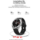 DT91 1.28 inch LTPS LCD Screen IP67 Smart Watch, Support Sleep Monitor / Bluetooth Photograph / Heart Rate Monitor / Blood Pressure Monitoring(Black Leather Strap)