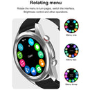 DT91 1.28 inch LTPS LCD Screen IP67 Smart Watch, Support Sleep Monitor / Bluetooth Photograph / Heart Rate Monitor / Blood Pressure Monitoring(Silver Carbon Silicone Strap)