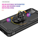 For Samsung Galaxy A52 5G / 4G Shockproof TPU + PC Protective Case with 360 Degree Rotating Holder(Black)