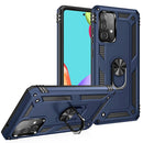 For Samsung Galaxy A52 5G / 4G Shockproof TPU + PC Protective Case with 360 Degree Rotating Holder(Blue)