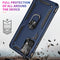 For Samsung Galaxy A52 5G / 4G Shockproof TPU + PC Protective Case with 360 Degree Rotating Holder(Blue)