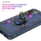 For Samsung Galaxy A52 5G / 4G Shockproof TPU + PC Protective Case with 360 Degree Rotating Holder(Blue)