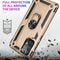 For Samsung Galaxy A52 5G / 4G Shockproof TPU + PC Protective Case with 360 Degree Rotating Holder(Gold)