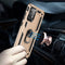 For Samsung Galaxy A52 5G / 4G Shockproof TPU + PC Protective Case with 360 Degree Rotating Holder(Gold)