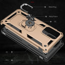 For Samsung Galaxy A52 5G / 4G Shockproof TPU + PC Protective Case with 360 Degree Rotating Holder(Gold)