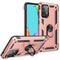 For Samsung Galaxy A52 5G / 4G Shockproof TPU + PC Protective Case with 360 Degree Rotating Holder(Rose Gold)