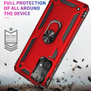 For Samsung Galaxy A52 5G / 4G Shockproof TPU + PC Protective Case with 360 Degree Rotating Holder(Red)