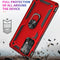 For Samsung Galaxy A52 5G / 4G Shockproof TPU + PC Protective Case with 360 Degree Rotating Holder(Red)
