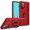 For Samsung Galaxy A52 5G / 4G Shockproof TPU + PC Protective Case with 360 Degree Rotating Holder(Red)