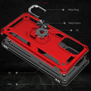 For Samsung Galaxy A52 5G / 4G Shockproof TPU + PC Protective Case with 360 Degree Rotating Holder(Red)