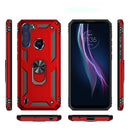 For Motorola Moto One Fusion Shockproof TPU + PC Protective Case with 360 Degree Rotating Holder(Blue)