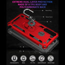 For Motorola Moto One Fusion Shockproof TPU + PC Protective Case with 360 Degree Rotating Holder(Blue)