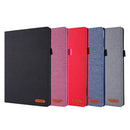 For Lenovo Tab M10 Horizontal Flip TPU + Fabric PU Leather Protective Case with Name Card Clip(Black)