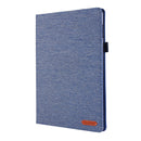 For Lenovo Tab M10 Horizontal Flip TPU + Fabric PU Leather Protective Case with Name Card Clip(Dark Blue)