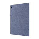 For Lenovo Tab M10 Horizontal Flip TPU + Fabric PU Leather Protective Case with Name Card Clip(Dark Blue)