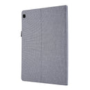 For Lenovo Tab M10 Horizontal Flip TPU + Fabric PU Leather Protective Case with Name Card Clip(Grey)