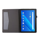 For Lenovo Tab M10 Horizontal Flip TPU + Fabric PU Leather Protective Case with Name Card Clip(Grey)