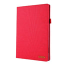 For Lenovo Tab M10 Horizontal Flip TPU + Fabric PU Leather Protective Case with Name Card Clip(Red)