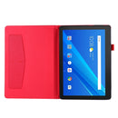 For Lenovo Tab M10 Horizontal Flip TPU + Fabric PU Leather Protective Case with Name Card Clip(Red)