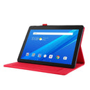 For Lenovo Tab M10 Horizontal Flip TPU + Fabric PU Leather Protective Case with Name Card Clip(Red)