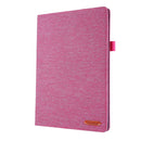 For Lenovo Tab M10 Horizontal Flip TPU + Fabric PU Leather Protective Case with Name Card Clip(Rose Red)