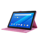 For Lenovo Tab M10 Horizontal Flip TPU + Fabric PU Leather Protective Case with Name Card Clip(Rose Red)