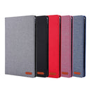For Lenovo Tab P11 Horizontal Flip TPU + Fabric PU Leather Protective Case with Name Card Clip(Black)