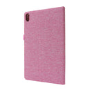 For Lenovo Tab P11 Horizontal Flip TPU + Fabric PU Leather Protective Case with Name Card Clip(Rose Red)