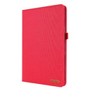 For Samsung Galaxy Tab S8+ / Tab S8 Plus / Tab S7 FE / Tab S7+ / T970 Horizontal Flip TPU + Fabric PU Leather Protective Case with Name Card Clip(Red)
