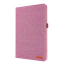 For Samsung Galaxy Tab S8+ / Tab S8 Plus / Tab S7 FE / Tab S7+ / T970 Horizontal Flip TPU + Fabric PU Leather Protective Case with Name Card Clip(Rose Red)