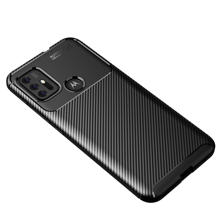For Motorola Moto G30 / G10 / G10 Power / G20 Carbon Fiber Texture Shockproof TPU Case(Black)