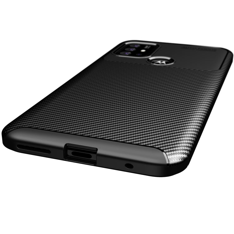 For Motorola Moto G30 / G10 / G10 Power / G20 Carbon Fiber Texture Shockproof TPU Case(Black)