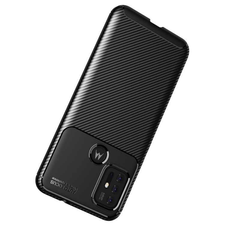 For Motorola Moto G30 / G10 / G10 Power / G20 Carbon Fiber Texture Shockproof TPU Case(Blue)
