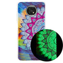 For Xiaomi Redmi Note 9T Luminous TPU Mobile Phone Protective Case(Half-flower)