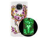For Xiaomi Redmi Note 9T Luminous TPU Mobile Phone Protective Case(Flower Deer)