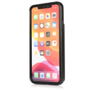 Solid Color PC + TPU Protective Case with Holder & Card Slots For iPhone 11(Black)