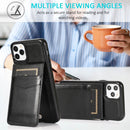 Solid Color PC + TPU Protective Case with Holder & Card Slots For iPhone 11(Black)