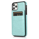 Solid Color PC + TPU Protective Case with Holder & Card Slots For iPhone 11(Green)