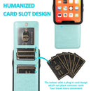 Solid Color PC + TPU Protective Case with Holder & Card Slots For iPhone 11(Green)