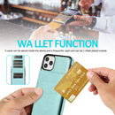 Solid Color PC + TPU Protective Case with Holder & Card Slots For iPhone 11(Green)